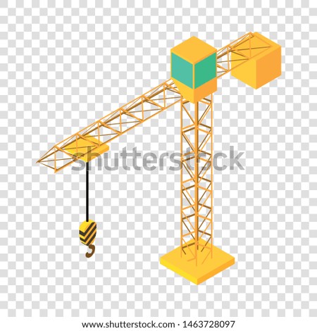 Building crane icon. Isometric illustration of building crane vector icon for web