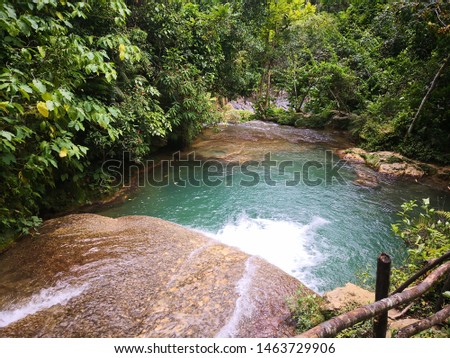 A pool of the waterfall in Cuba