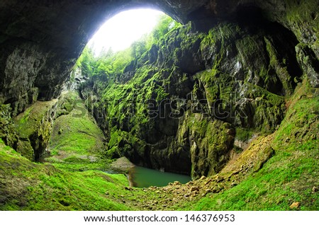 Punkevni cave in Moravian Kras, Czech Republic Royalty-Free Stock Photo #146376953