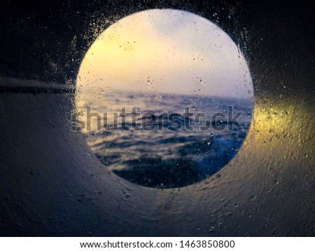 A porthole view of the Southern Ocean