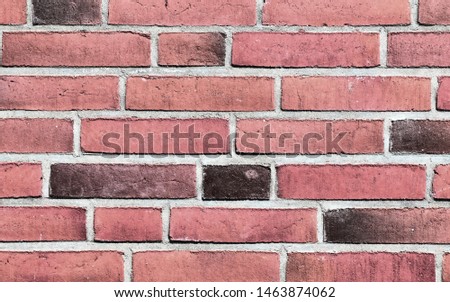 Detailed close up view on old and weathered red brick walls in high resolution
