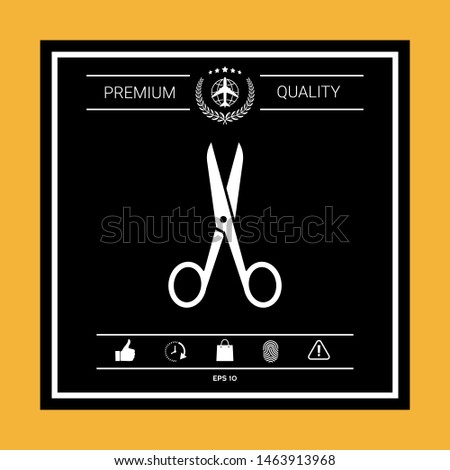 Scissors icon symbol. Graphic elements for your design