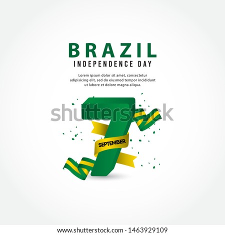 Brazil independence day vector template. 7th september. Design for banner, greeting cards or print.