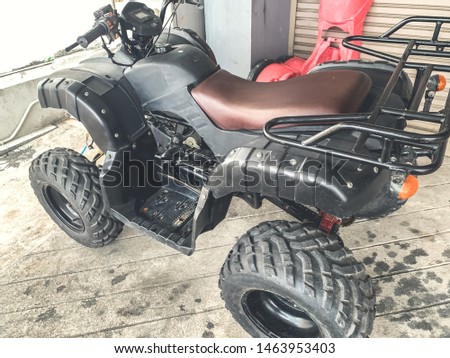 Parts and engine of All-terrain vehicle (ATV) Motorcycle.