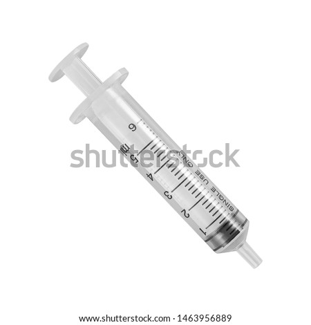 Syringe isolated on white with clipping path included. Royalty-Free Stock Photo #1463956889