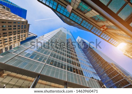 Scenic Toronto financial district skyline and modern architecture