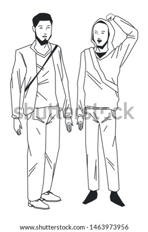 social activity public protest man protester with vector cartoon character black white vector illustrtion graphic design