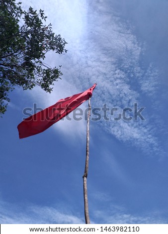 a red flag in the highest mountain 