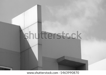 Black and white architecture building