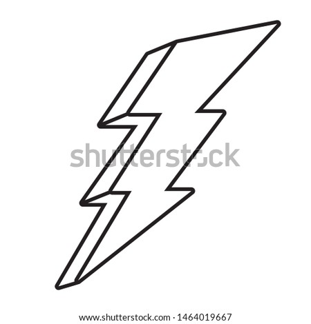 Isolated thunder icon design vector illustration