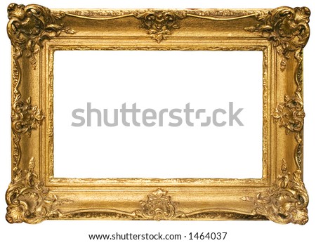 Gold Plated Wooden Picture Frame w/ Path (Wide)