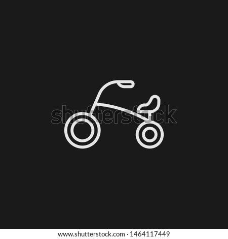 Outline tricycle vector icon. Tricycle illustration for web, mobile apps, design. Tricycle vector symbol.
