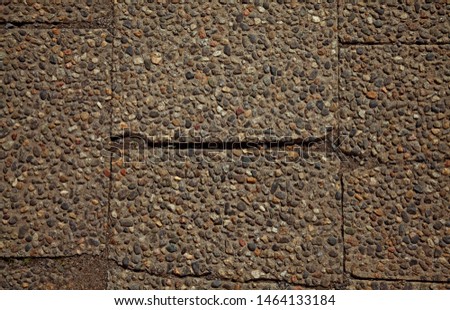 street paving of small stones embedded