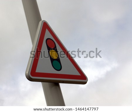 traffic sign isolated on the road
