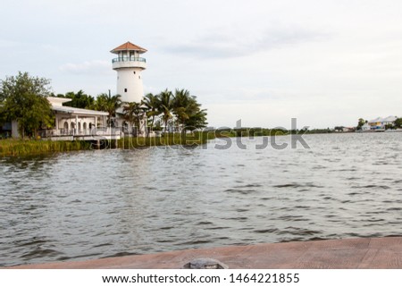 Samut Sakhon, Thailand, July 23, 2019, the scenery of Sarin Park Located close to Sinsakhon Industrial Estate