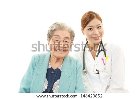 Medical doctor with senior woman