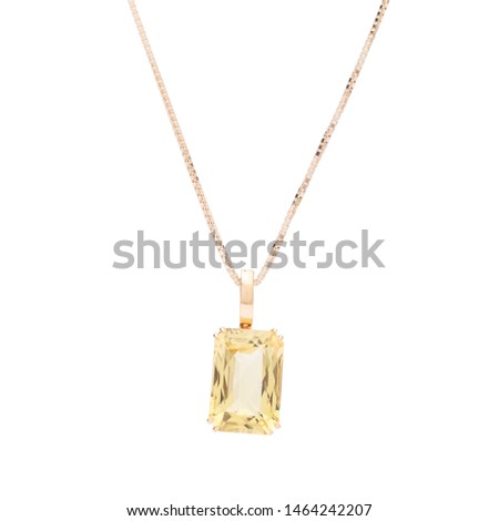 Natural yellow stone necklace luxury accessory for women picture for advertising