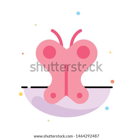 Animal, Butterfly, Easter, Nature Abstract Flat Color Icon Template. Vector Icon Template background