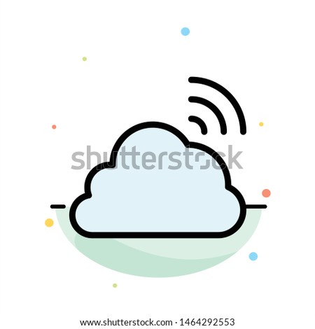Cloud, Rainbow, Sky, Spring, Weather Abstract Flat Color Icon Template. Vector Icon Template background