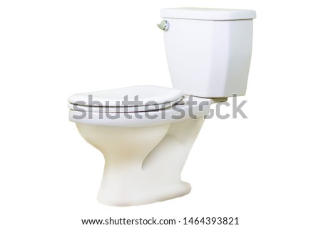 flush toilet 
White tone background