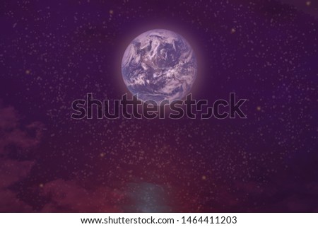 Earth from space, abstract cosmic background. The elements of this image furnished by NASA.