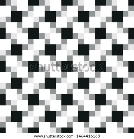 Geometric pixel seamless pattern vector 