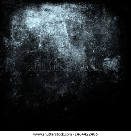 Dark blue scratched grunge background, old distressed scary texture