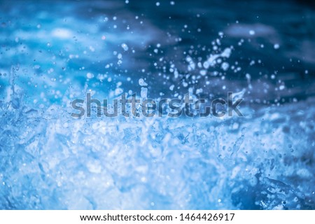 A closeup shot of water splash