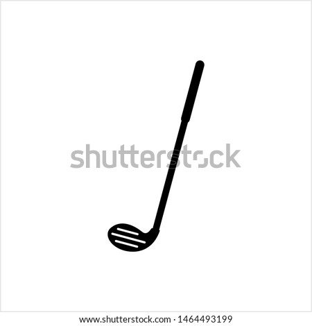 Golf Club Icon, Golf Stick Icon, Gold Sport Stick Icon Vector Art Illustration
