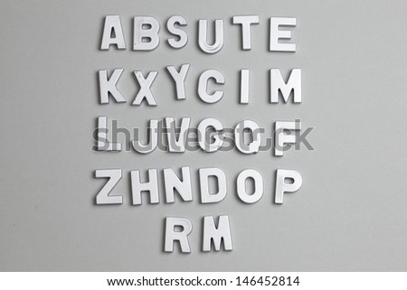 Silver letters