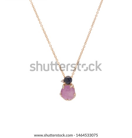 isolated jewelry with natural stones picture for advert