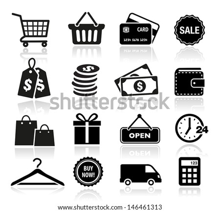 Shopping Icons Royalty-Free Stock Photo #146461313