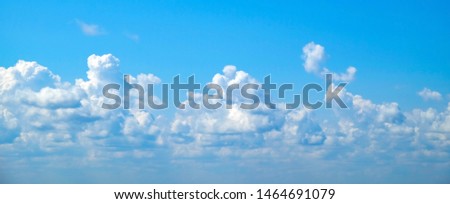 Blue sky panorama cloudscape background