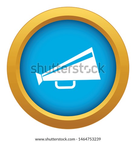 Mouthpiece icon blue vector isolated on white background for any design