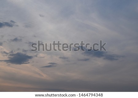 Colorful sky at sunset and endless horizon
