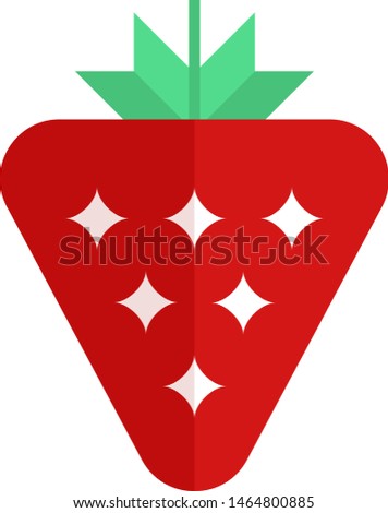 Strawberry logo icon - flat design