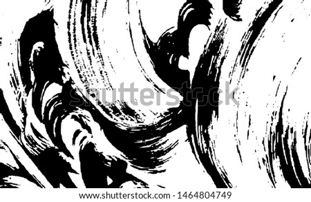 Vector brush srokes texture. Distressed uneven texture. Grunge background. Abstract vector illustration. Overlay to create interesting effect and depth. Black isolated on white background. EPS10.