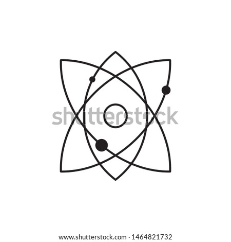 Atom logo template vector chemical icon design