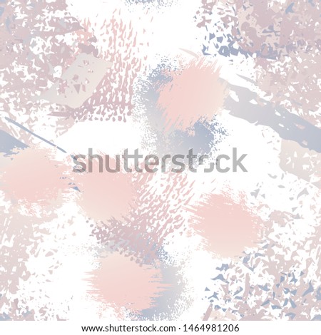 Hand Drawn Grunge Surface. Chalk Coal and Paint Print. Seamless Pattern. Splash Trends Motif. Artistic Modern Black and White Watercolor Overlay Surface. Abstract Brush Vector illustration.