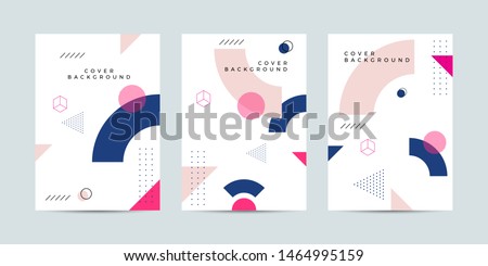 Covers with minimal design. Cool geometric backgrounds for your design. Applicable for Banners, Placards, Posters, Flyers etc Royalty-Free Stock Photo #1464995159
