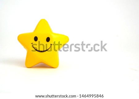 Star shaped stress ball with writing space.