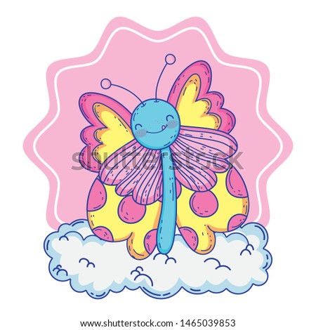 Isolated Butterfly draw cartoon design vector illustration