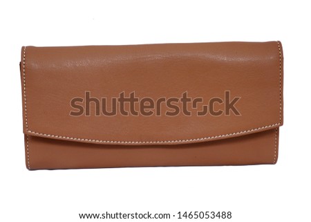 Fashion purse handbag on white background isolated