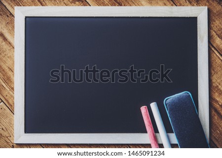 Blank material of blackboard and chalk