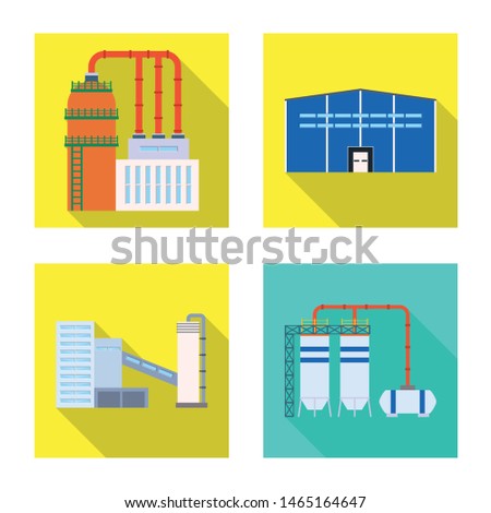 Vector design of architecture and technology symbol. Set of architecture and building stock vector illustration.