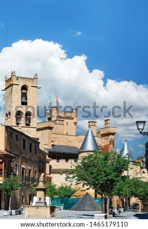 beautiful castle Olite in Spain