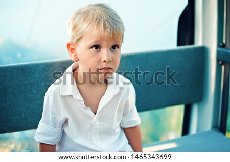 portrait of the little blonde boy