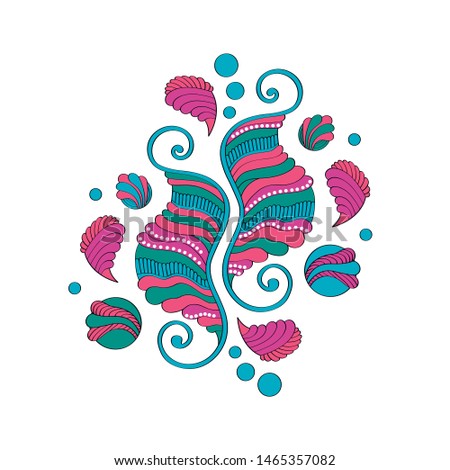 Pretty vector design elements of beautiful fancy curls and swirls dividers or underline designs in black ink lines for certificates and book chapter and wedding announcements. Zentangle abstract flowe