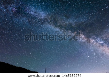 Beautiful milky way galaxy. Space background. Astronomical photo.
