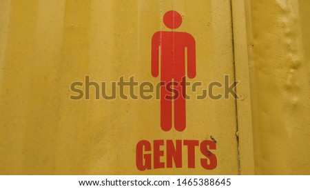 It is an image of sign of gents toilet.